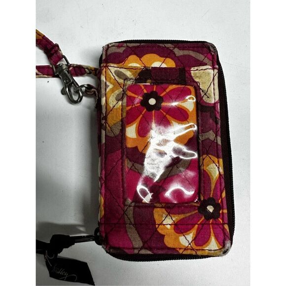 Vera Bradley Wallet Wrislet Pink Burgundy Quilted - Picture 9 of 9